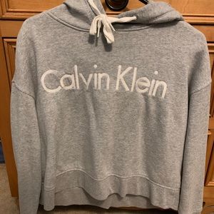 Calvin Klein gray cropped sweatshirt